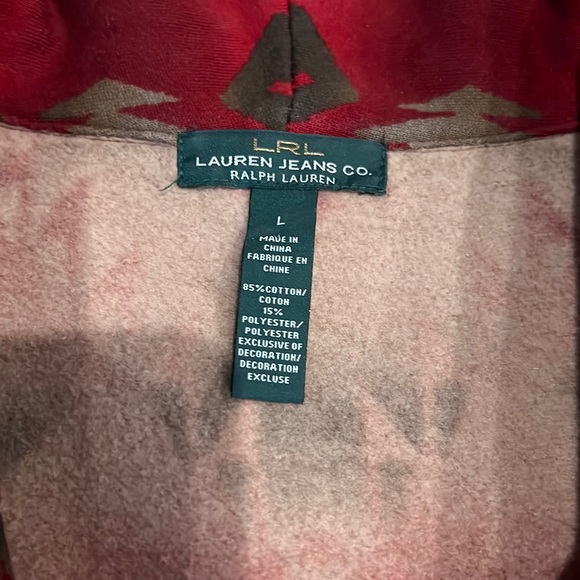 Ralph Lauren jeans LRL cardigan size L Aztec print toggle sweater southwestern - Picture 3 of 9